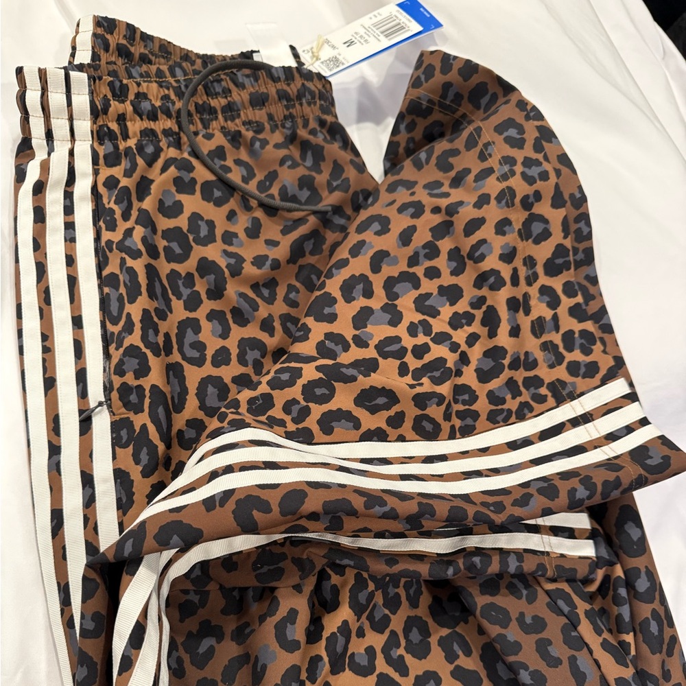 adidas Originals womens Firebird Loose Leopard Track Pants - Picture 3 of 4